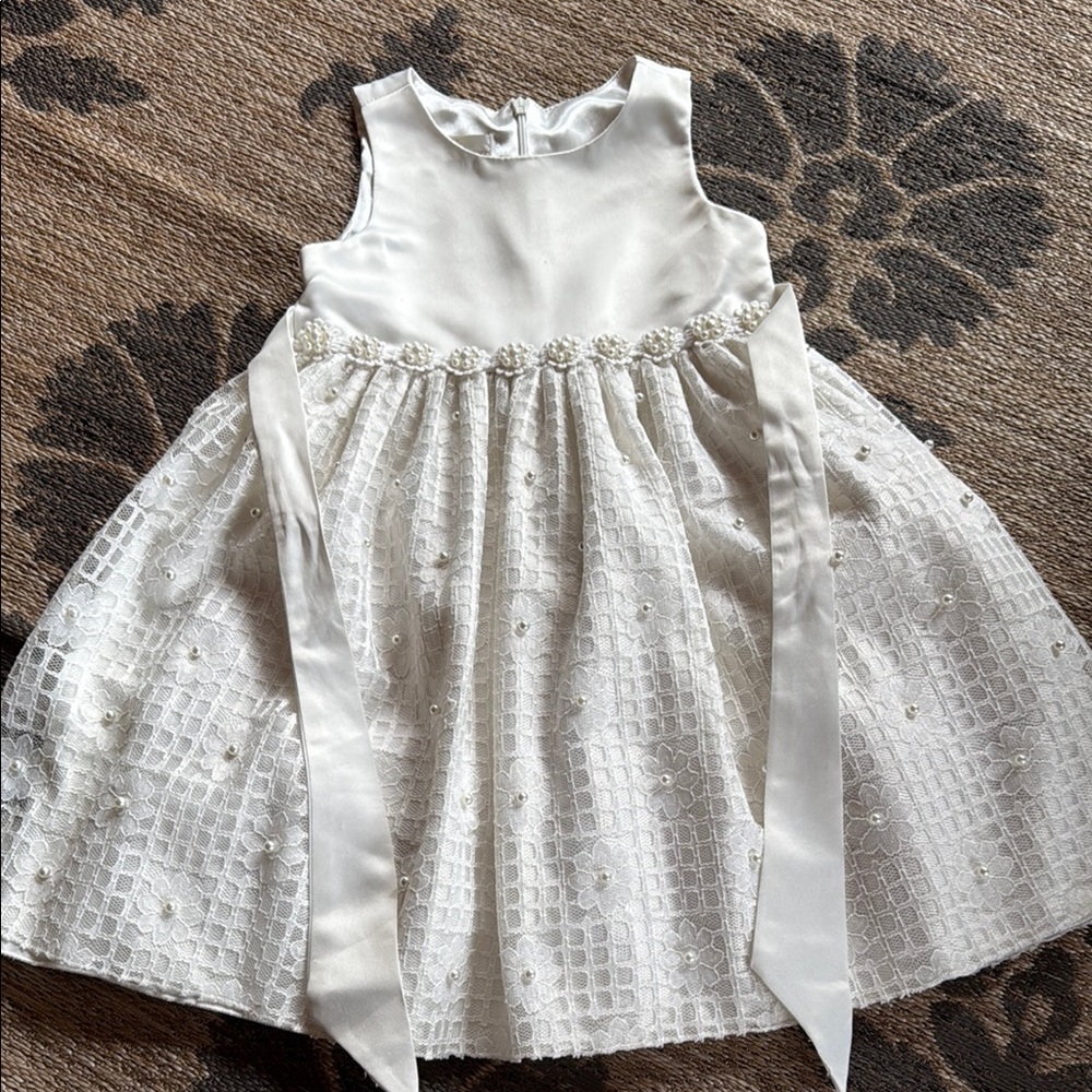 American Princess White Formal Kids Dress